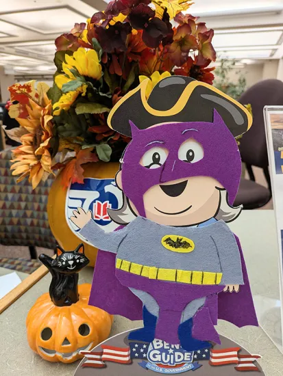 Ben Franklin is now...do na na na na Bat Ben at the New Mexico State Library!
